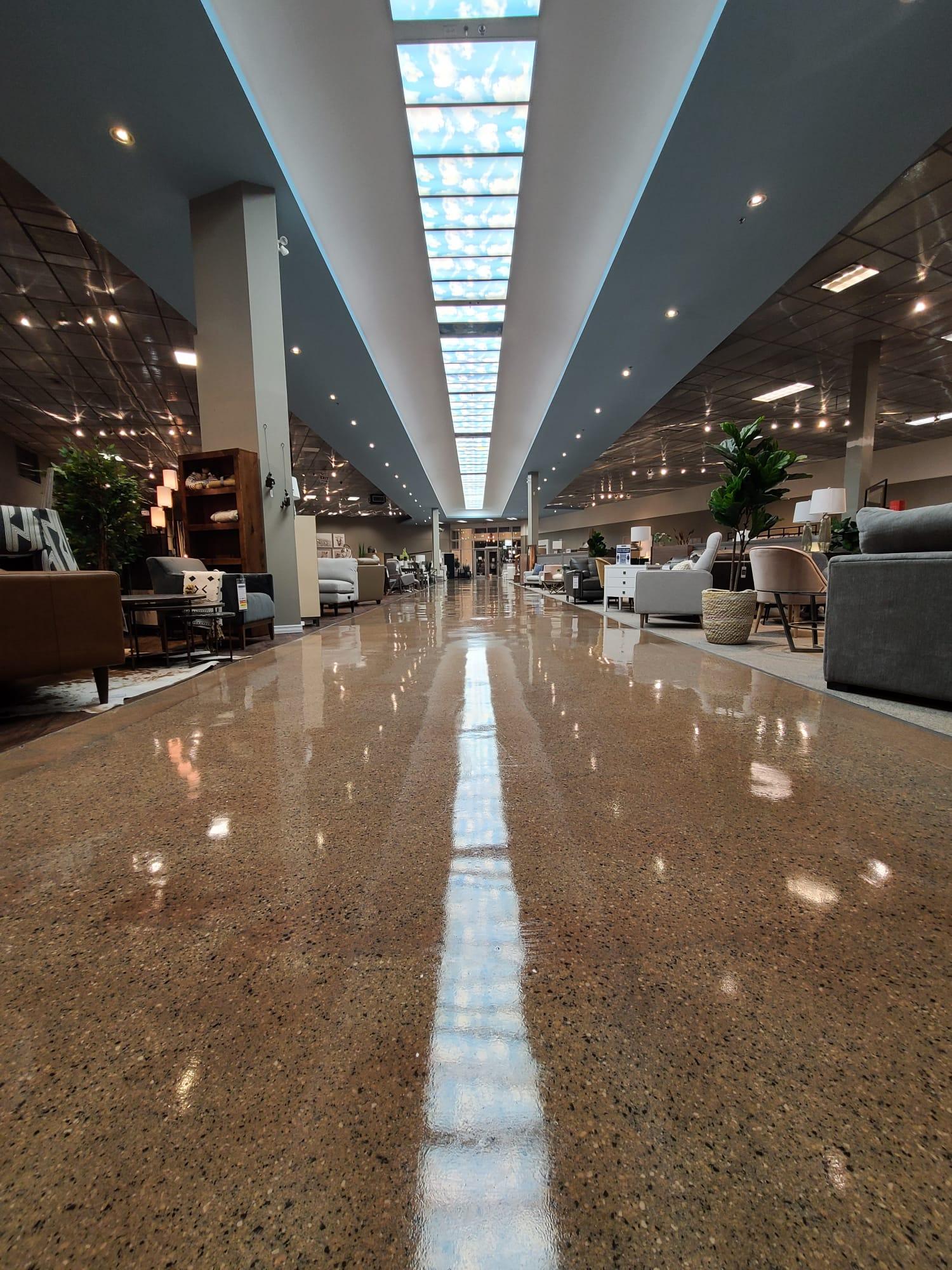 The same showroom floor, polished to a shine.